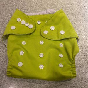 One Size Cloth Pocket Diaper - Lime Green